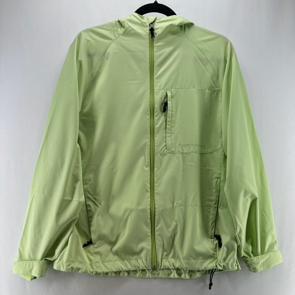 Royal Robbins Jacket Mens M Full Zip Hooded Windbreaker Lightweight Citron Green